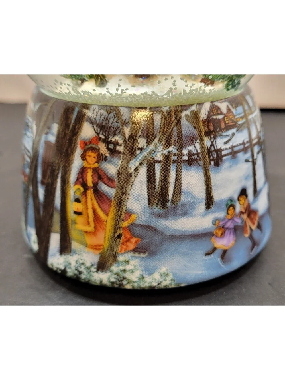 Musicbox Kingdom Christmas Snow Globe Ice Skater 